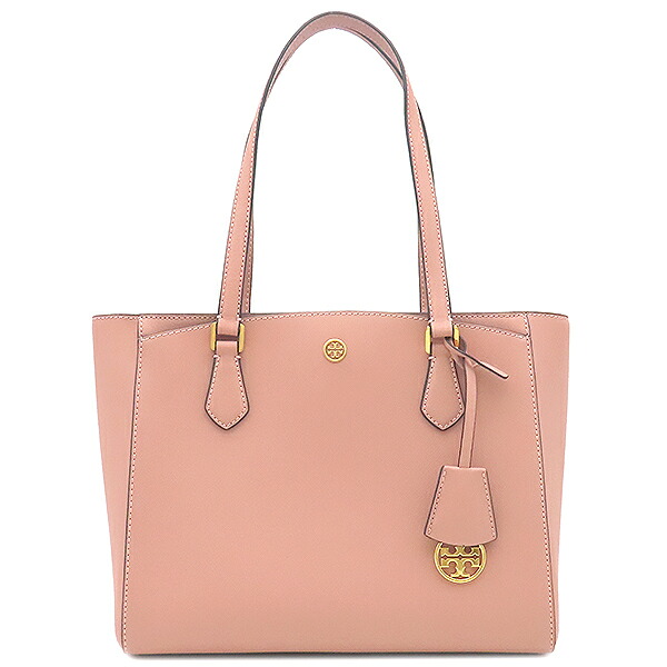 トリーバーチ TORY BURCH トートバッグ ロビンソン スモール レザー ピンクムーン ゴールド金具 ショルダー 肩掛け 【保存袋】【中古】