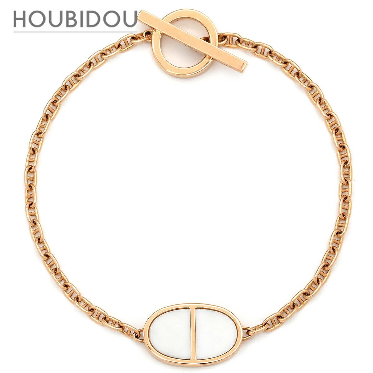 エルメス Hermes ブレスレット シェーヌダンクル ヴェルソ ローズゴールドXホワイト SH ピンクゴールド 18K 750 【中古】｜HOUBIDOU 心斎橋店