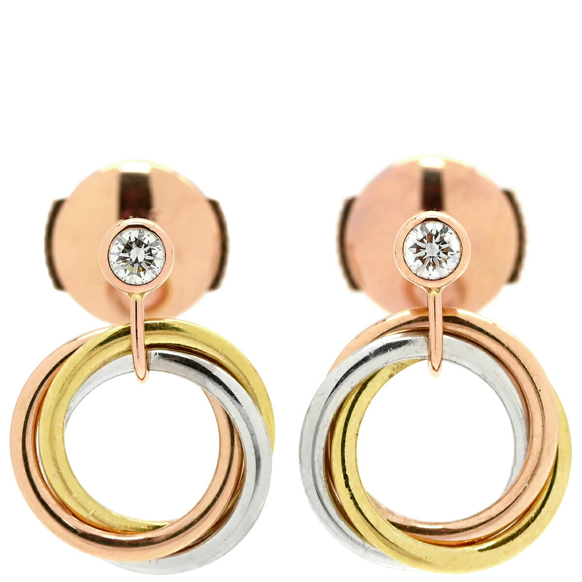 フ*ル様 ☆Cartier3連ピアス☆ 楽天市場】カルティエ Cartier ピアス トリニティ B8017100 フープ