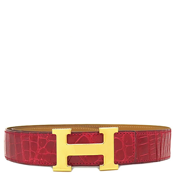 楽天市場】HERMES エルメス コンスタンス Hベルト クロコ ポロサス