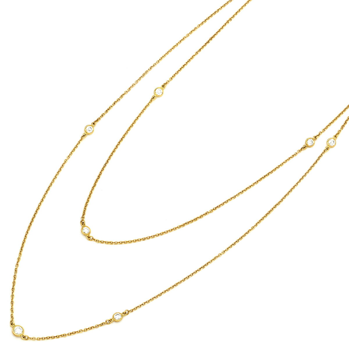 楽天市場】ティファニー ダイヤモンド バイザヤード ネックレス K18