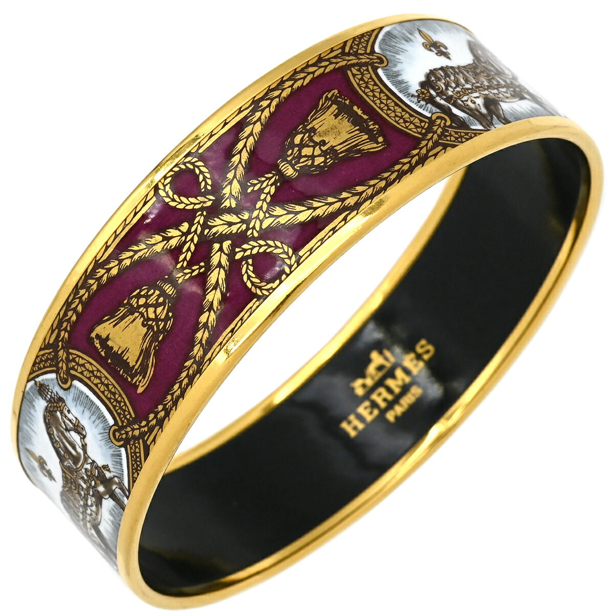 楽天市場】エルメス HERMES バングル エマイユ GM 馬 ホース 七宝 焼き