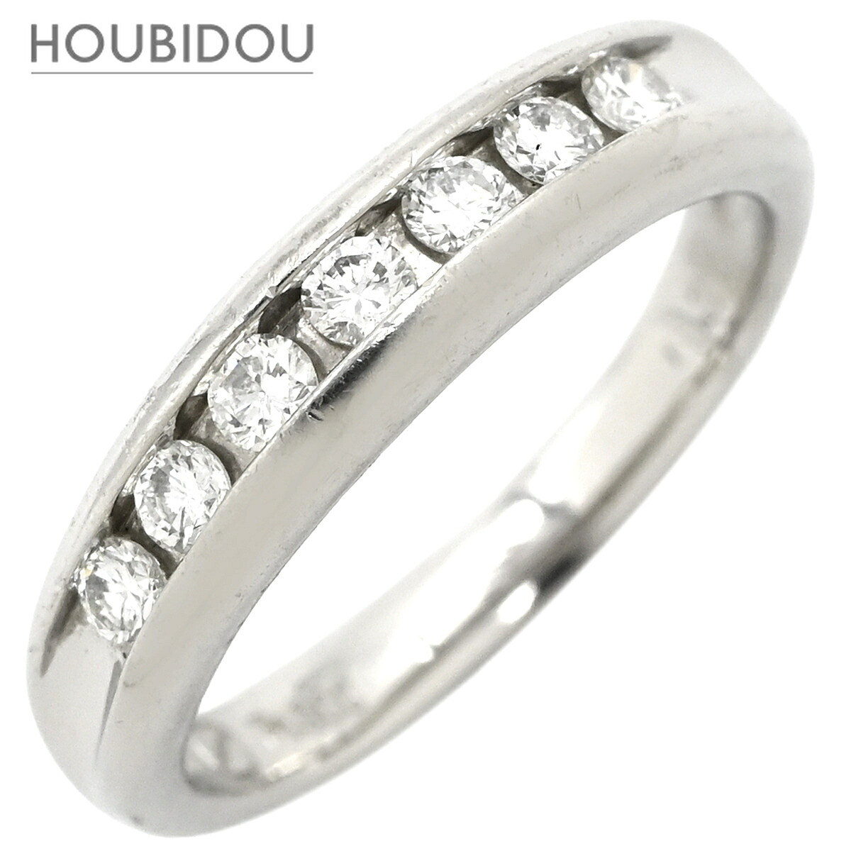 リング 指輪 ダイヤモンド 0.30ct リング プラチナシルバー 7P 7粒 7石 一文字 ブリリアントカット プラチナ 9号【中古】|HOUBIDOU 心斎橋店