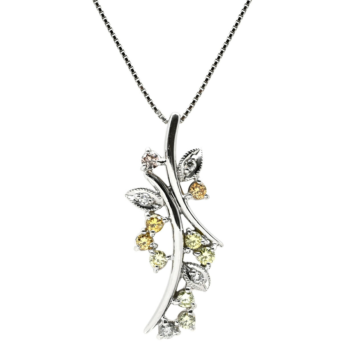 楽天市場】K18 WG ダイヤモンド 0.35ct 付 花 フラワー モチーフ