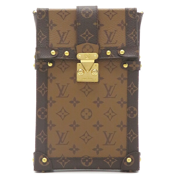 ＼ポイント2倍／ ルイヴィトン LOUIS VUITTON ショルダーバッグ ポシェット トランク ヴェルティカル モノグラムキャンバス モノグラムリバースキャンバス モノグラムリバース ゴールド金具 茶 M67873 FZ0221【中古】