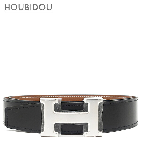 エルメス Hermes 胴締め コンスタンスH トゴ ボックスカーフ 黒いこと×ゴールド #80 しろがね色金具 新品 未当て嵌める Hバックル リヴァーシブル  W目じるし(2024年製) 【箱】【中古】