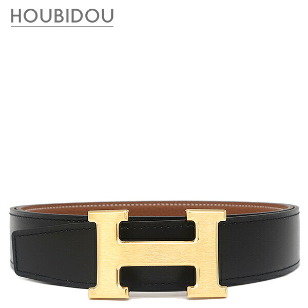 エルメス Hermes 胴締め コンスタンスH トゴ ボックスカーフ 黒いこと×ゴールド #95 引っ敷きゴールド金具 新品 未当て嵌める 胴締めバックル なめし革胴締め 一揃いの道具  W目じるし(2024年製) 【箱】【中古】