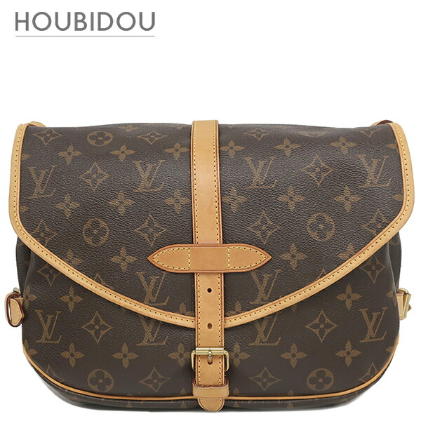 ルイヴィトン Louis Vuitton ショルダーバッグ ソミュール 30 モノグラム帆布 モノグラム ゴールド金具 曲がった掛け  M42256 MB4131【中古】