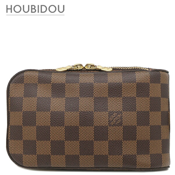 ＼2%OFF大売り出し ＆最大限度5万円銀行割引クーポン券 物量制限事項／ ルイヴィトン LOUIS VUITTON 上半身御徒面子 ジェロニモス ダミエキャンバス ダミエエベヌ ゴールド金具 酉の方角御徒面子 旧型 N51994 CA1004【中古】