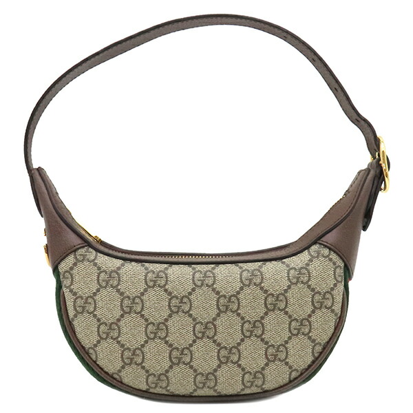 グッチ GUCCI ショルダーバッグ オフディア GG ミニ バッグ GGスプリームキャンバス ベージュ×エボニー ゴールド金具 ウェブストライプ 658551 【箱】【中古】