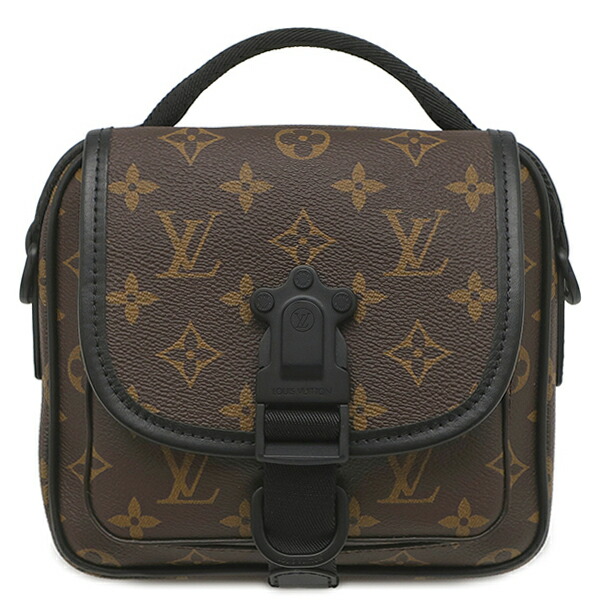 ＼ポイント2倍 &最大5万円割引クーポン4/4 20時から／ ルイヴィトン LOUIS VUITTON ショルダーバッグ クエスト メッセンジャー モノグラムマカサー モノグラムマカサー マットブラック金具 茶 黒 M46973 RFID 【箱】【中古】