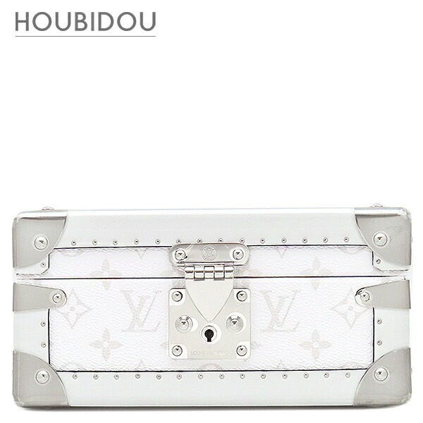 ルイヴィトン Louis Vuitton 小物 コフレ ジュワイアリー 引き分けガ モノグラム帆布 ブロン しろがね色金具 新品 未当て嵌める 白 モノグラム 宝飾品入れもの  RFID 【箱】【中古】
