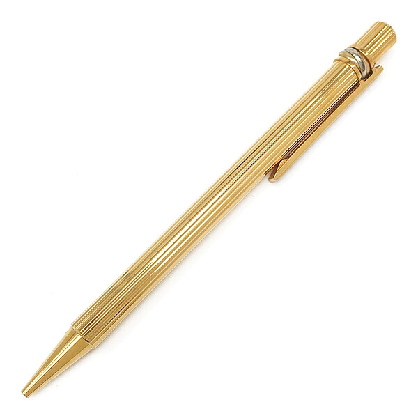 カルティエ Cartier ボールペン トリニティ GP ゴールド インク切れ 回転式 ツイスト式 【中古】
