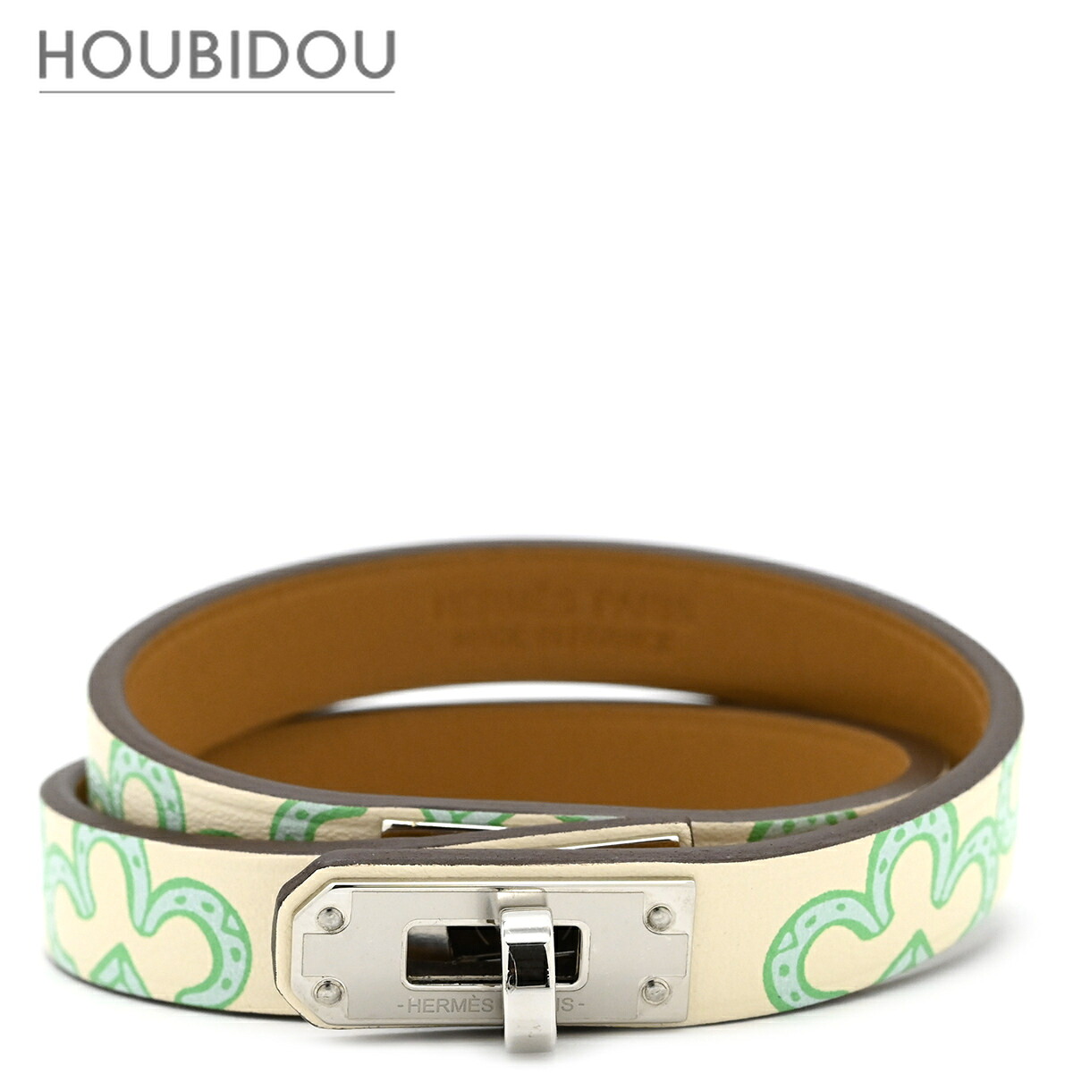 ＼ポイント10倍／ エルメス Hermes ブレスレット ミニ ケリードゥブルトゥール ヴォースイフト GP ナタ&times;ヴェール T2 シルバー金具 2重 ラッキーデイジー 2023年製 B 【箱】【中古】｜HOUBIDOU 心斎橋店