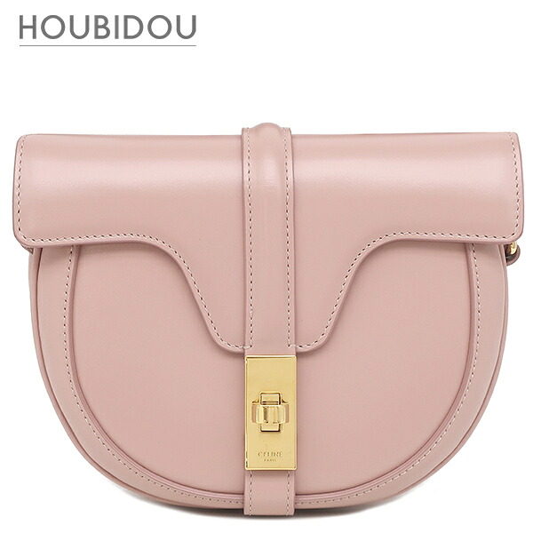セリーヌ Celine ショルダーバッグ ブザス 16 セーズ 子ウシ サクラ色 ゴールド金具 188013 【保護すること袋】【中古】