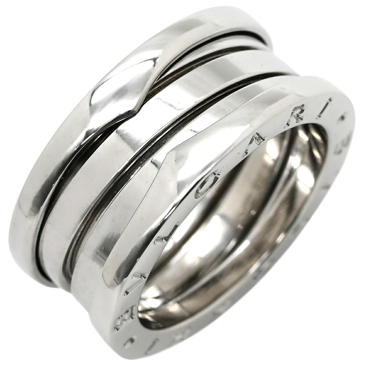 ＼最大5万円割引クーポン 4/4 20時から 数量限定／ ブルガリ BVLGARI リング 指輪 ビーゼロワン B-zero1 3バンドリング ホワイトゴールド #50(JP10) 750 18金 9.5号 323531 【箱】【中古】