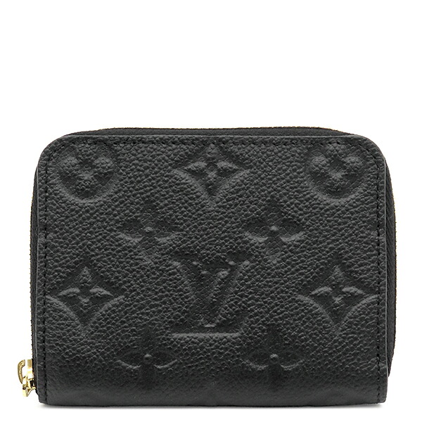 ルイヴィトン LOUIS VUITTON コインケース ジッピー コイン パース モノグラムアンプラント ブラック ゴールド金具 小銭入れ ミニ財布 黒 M60574 TS0159 【箱】【中古】
