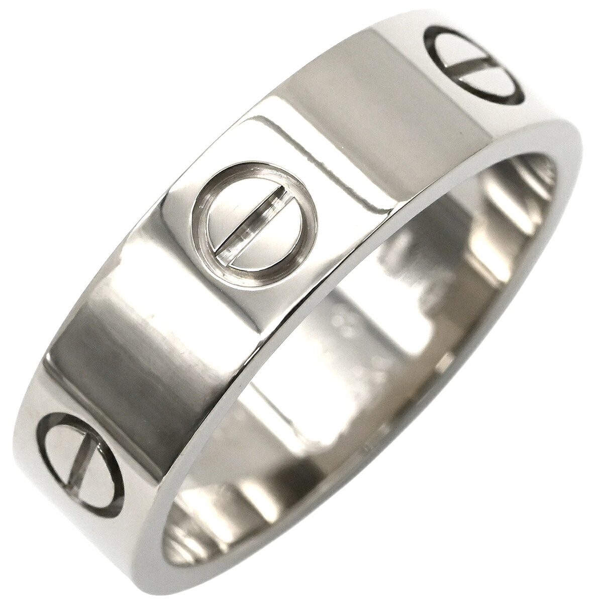 ＼最大5万円割引クーポン 4/4 20時から 数量限定／ カルティエ Cartier リング 指輪 ラブリング ホワイトゴールド #58(JP18) LOVE Ring 750 18K WG 18金 クラシックモデル 17.5号 B4084700【中古】