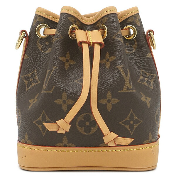 ルイヴィトン LOUIS VUITTON 2WAYバッグ ナノ ノエ モノグラムキャンバス モノグラム ゴールド金具 ショルダーバッグ ハンドバッグ 茶 M81266 RFID 【箱】【中古】