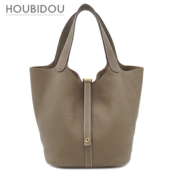 \ポイント2倍/ エルメス HERMES ハンドバッグ ピコタンロック MM トリヨンクレマンス エトゥープ ゴールド金具 グレージュ Y 【保存袋】【中古】|HOUBIDOU 心斎橋店