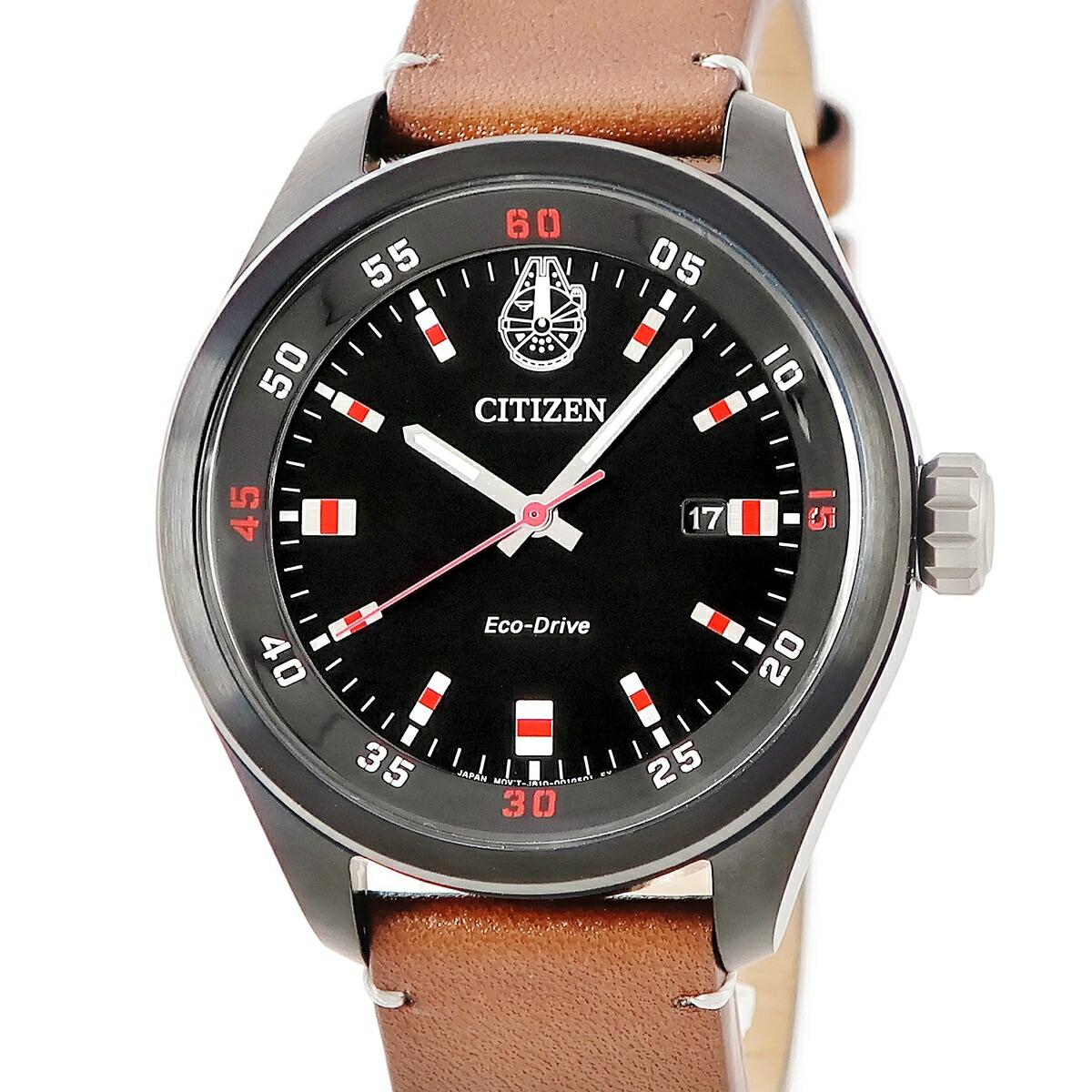 シチズン CITIZEN エコドライブ チューバッカ AW5008-06W 未使用 ブラック スターウォーズ コラボ デイト メンズ 腕時計クオーツ ブラック 【中古】