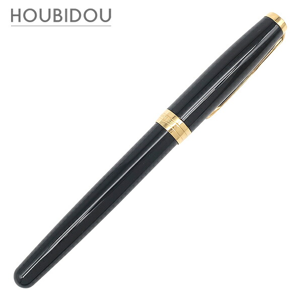 \ポイント10倍/ パーカー PARKER 万年筆 ソネット ラックブラックGT 真鍮 ラッカー K18(ペン先) ブラックXゴールド F(細字) カートリッジ/コンバーター両用式 1950550【中古】|HOUBIDOU 心斎橋店