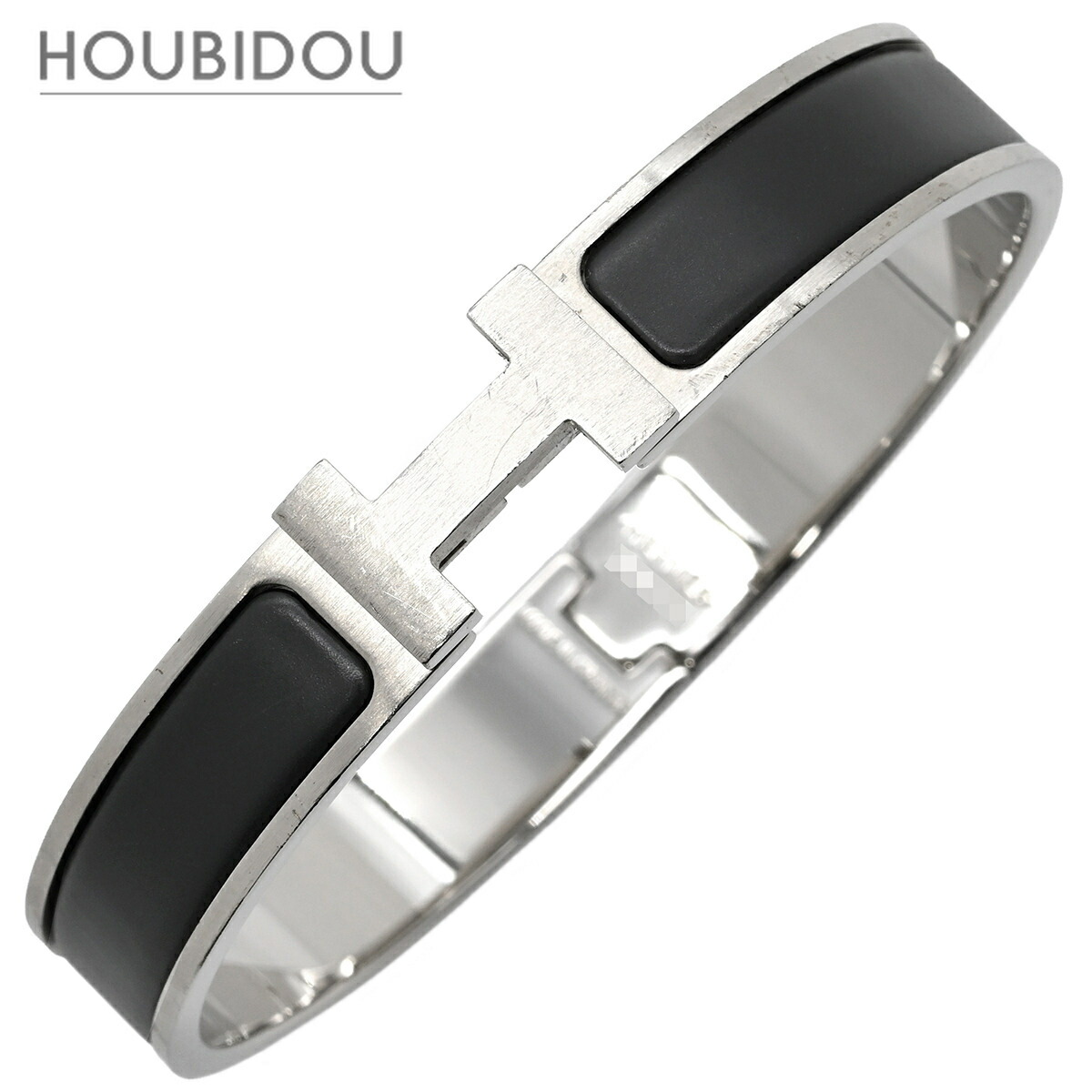 エルメス HERMES ブレスレット クリックHH PM メタル エナメル ブラックXシルバー Hブレス 黒 【中古】 44,850円