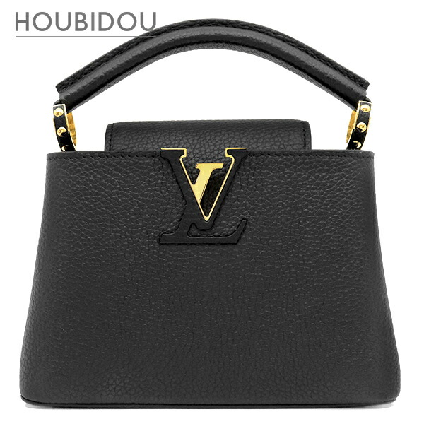 ＼2%OFF大売り出し ＆最大限度5万円銀行割引クーポン券 物量制限事項／ ルイヴィトン LOUIS VUITTON 2WAY御徒面子 カプシーヌ MINI なめし革 トリヨンレザー ノワール ゴールド金具 肩先 ハンドバック 黒 M56071 RFID 【箱】【中古】