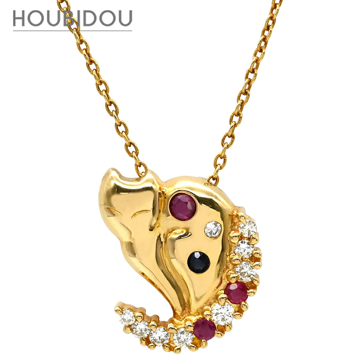 \ポイント10倍/ タサキ TASAKI ネックレス ダイヤ キャット ペンダント イエローゴールド Au750 18K 18金 YG アニマルモチーフ 三日月 猫 【中古】|HOUBIDOU 心斎橋店