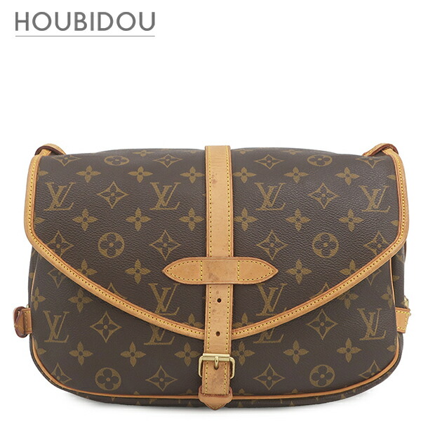 ルイヴィトン LOUIS VUITTON ショルダーバッグ ソミュール 30 モノグラム帆布 モノグラム ゴールド金具 曲がった掛け ダブル人間の顔 M42256 MB0056 【保護すること袋】【中古】