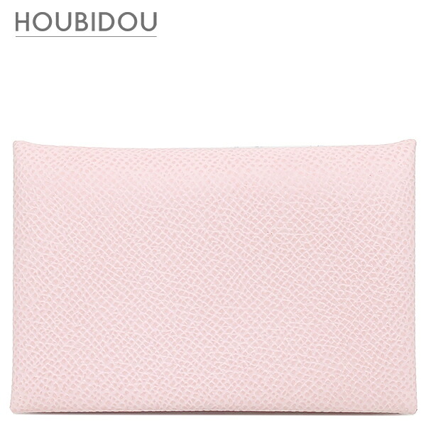 エルメス HERMES カードケース カルヴィ ヴォーエプソン モーヴペール シルバー金具 二つ折り U 【箱】【中古】