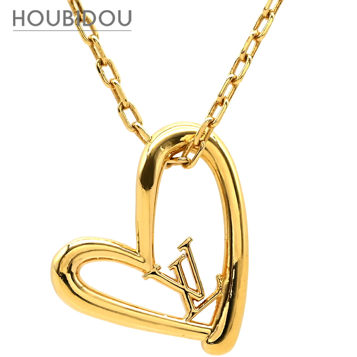 ルイヴィトン LOUIS VUITTON ネックレス コリエ ハート フォーリンラブ GP ゴールド M00465 VA0291 【箱】【中古】
