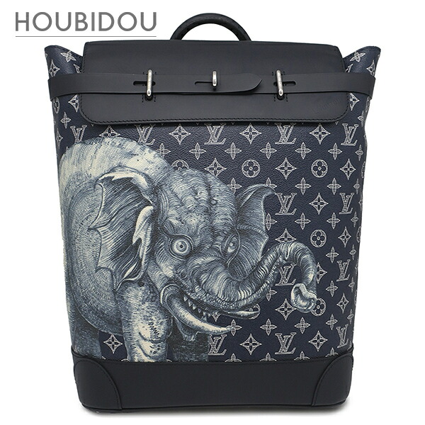ルイヴィトン LOUIS VUITTON 背嚢・デイパック スティーマー うしろ側風呂敷き包み なめし革 モノグラムサバンナキャンバス アンクル しろがね色金具 チャップマンブラザーズ M54126 RFID・TR0173 【保護すること袋】【中古】