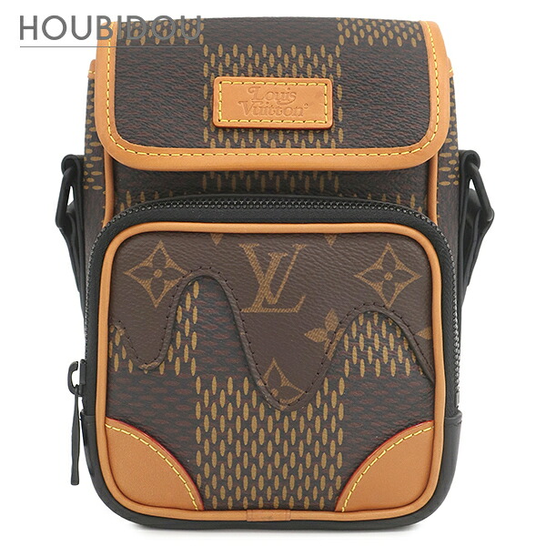ルイヴィトン LOUIS VUITTON ショルダーバッグ アマゾン 伝達人 モノグラム帆布 ダミエエベヌジャイアントキャンバス 赤銅色×ベージュ 黒いこと金具 LVスクエアード NIGO N40357 FO3210【中古】