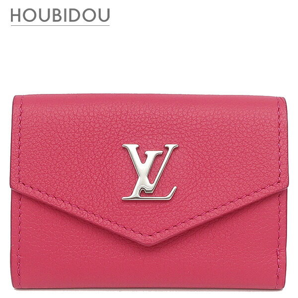 ルイヴィトン LOUIS VUITTON 三つ折り紙入れ ポルトフォイユ 鍵を掛ける ミニ 子ウシ 熱っぽいサクラ色 しろがね色金具 パウダーコンパクト M67858 UB4139 【箱】【中古】