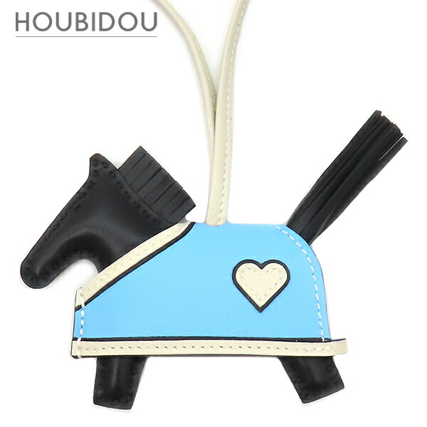 エルメス HERMES バッグチャーム ロデオ ロベオ クール PM アニョーミロ ヴォースイフト ブラック×セレスト×クレ 新品 未使用 2025年製 K 【箱】【中古】