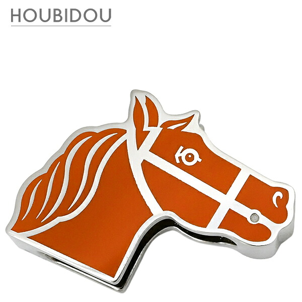 エルメス HERMES えり巻き輪っか カドリージュ ツイロバート・エドワード・リー輪っか GP オレンジ色×しろがね色 馬楽想 【箱】【中古】 マフラー・スカーフ-バッグ・小物・ブランド雑貨