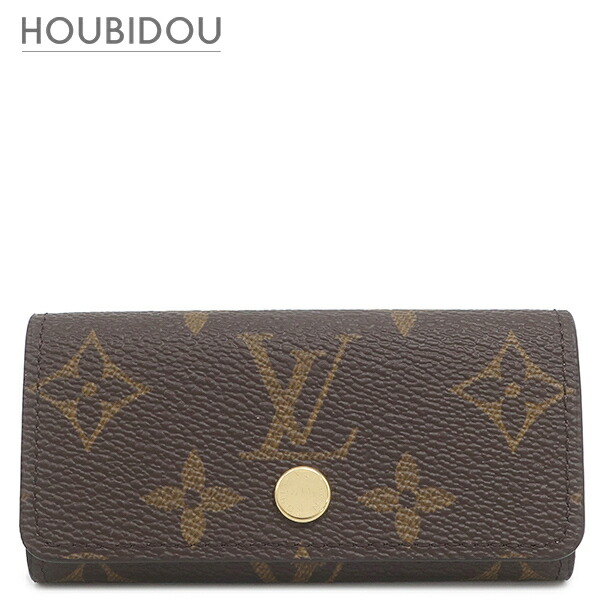 ＼最大限度5万円割り引き引き換え証 分量制限事項／ ルイヴィトン LOUIS VUITTON 足懸かり入れもの ミュルティクレ 4 モノグラム帆布 モノグラム×天の原青色 ゴールド金具 新品 未当て嵌める 4連 4本 日本制限事項 水色  M28302 RFID 【箱】【中古】