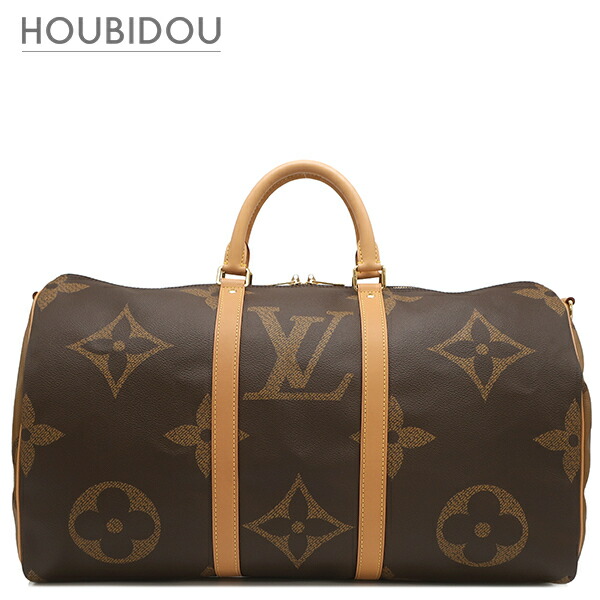 ＼最大限度5万円銀行割引引き換え証 寸法押さえる／ ルイヴィトン LOUIS VUITTON ボストンバッグ キーポル バンドリエール50 なめし革 モノグラムジャイアントリバースキャンバス モノグラムジャイアントリバース ゴールド金具 茶  M44739 MB1189 【保護すること袋】【中古】