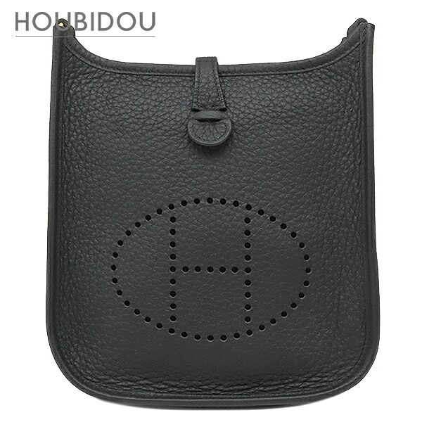 エルメス HERMES ショルダーバッグ エヴリン TPM 16 ロング トリヨンクレマンス 黒いこと ゴールド金具 黒 エブリン 2025年製  K 【箱】【中古】 バッグ-レディースバッグ
