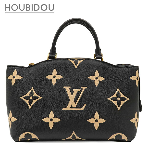 ＼最大限度5万円銀行割引引き換え証 寸法押さえる／ ルイヴィトン LOUIS VUITTON 2WAY御徒面子 プティ パレ PM モノグラムアンプラント ノワール×ベージュ ゴールド金具 肩肉 黒  M58913 RFID【中古】