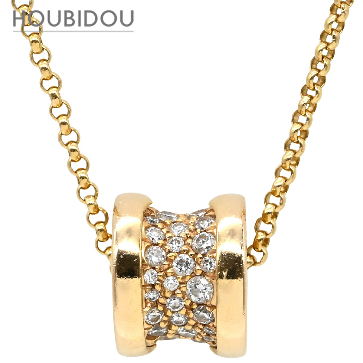 ブルガリ BVLGARI ネックレス ビーゼロワン ダイヤ ピンクゴールド B-zero1 ペンダント 18K 750PG 351116【中古】｜HOUBIDOU 心斎橋店