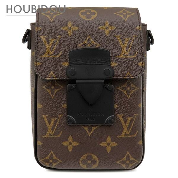 ＼最大限度5万円割り引き引き換え証 分量制限事項／ ルイヴィトン Louis Vuitton ショルダーバッグ S鍵を掛ける ヴェルティカル ウエアラブルウォレット モノグラムマカサー モノグラムマカサー 黒いこと金具 M81522 RFID【中古】