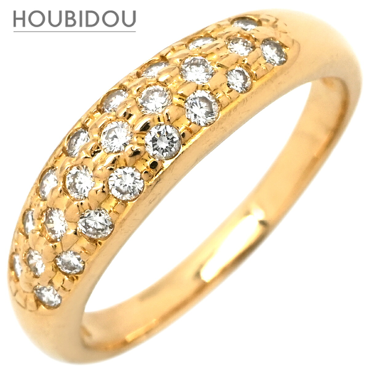 タサキ TASAKI リング 指輪 ダイヤ デザインリング イエローゴールド TASAKI Au750 18K 18金 パヴェ 6号【中古】|HOUBIDOU 心斎橋店