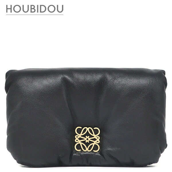 ロエベ LOEWE ショルダーバッグ ゴヤ パ毛皮 ミニ 子ヒツジ人はだ 黒いこと ゴールド金具 黒  A896W56X01 【保護すること袋】【中古】