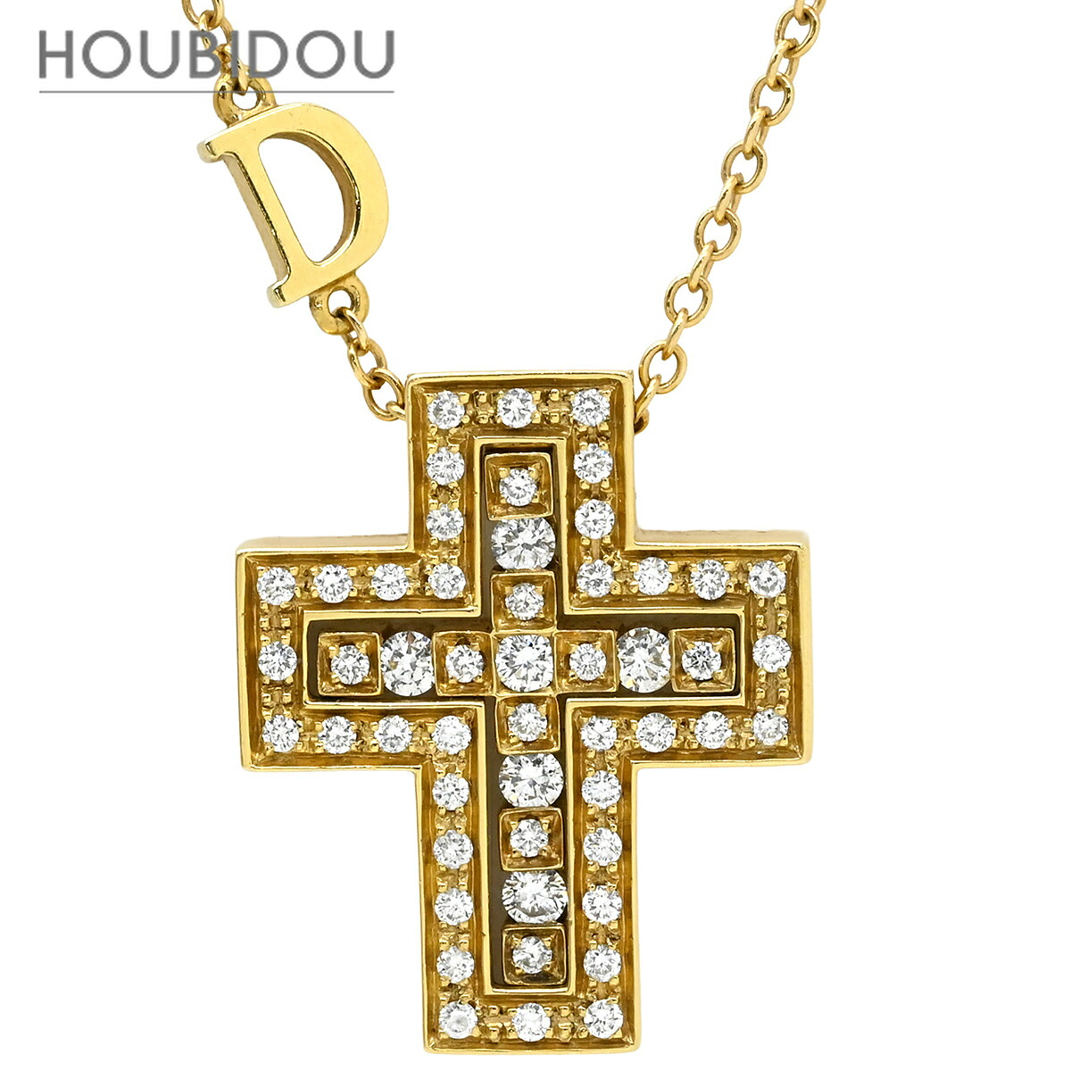 ダミアーニ DAMIANI ネックレス ベルエポック XS イエローゴールド 750 18金 クロス 十字架 ダイヤモンド 20083491【中古】｜HOUBIDOU 心斎橋店