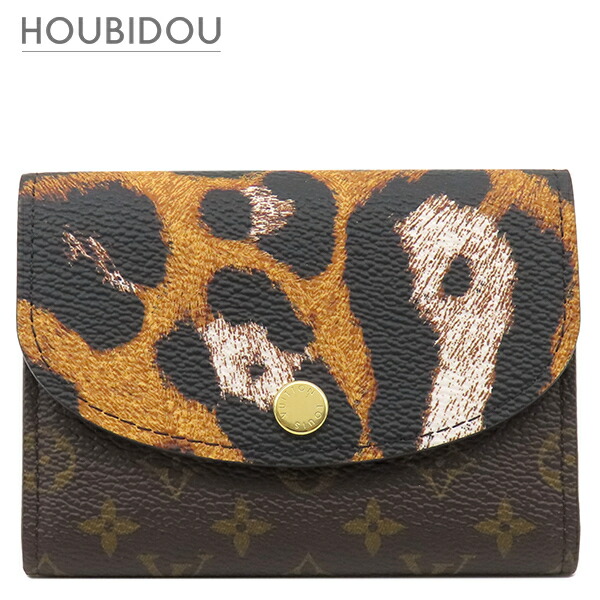 ルイヴィトン LOUIS VUITTON コインケース ポルトモネ ロザリ モノグラム帆布 モノグラム ゴールド金具 釣り銭入れ アニマルモチーフ  M13852 RFID 【箱】【中古】