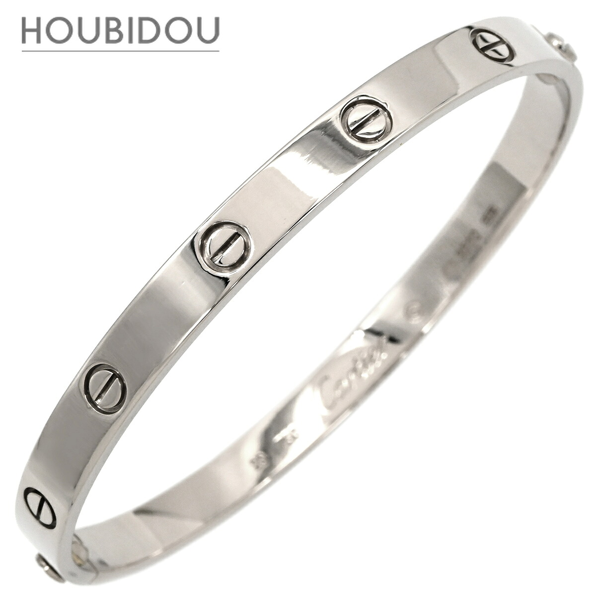 カルティエ Cartier ブレスレット LOVE ラブブレスレット 旧型 ホワイトゴールド #20 750WG 18K 18金 バングル ドライバーなし 【箱】【中古】｜HOUBIDOU 心斎橋店