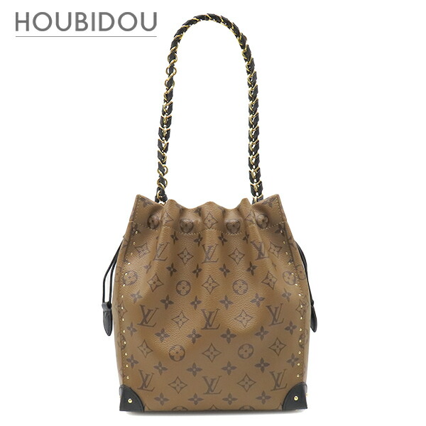 ルイヴィトン LOUIS VUITTON ショルダーバッグ ノエ ブート なめし革 モノグラムリバース モノグラムリバース ゴールド金具 茶 黒 一肩肉  M13324 RFID 【保護すること袋】【中古】