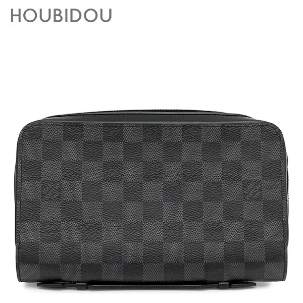 ルイヴィトン LOUIS VUITTON 長札入れ ジッピー XL ダミエグラフィットキャンバス ダミエグラフィット しろがね色金具 黒 ラウンドチャック クラッチペダル  N41503 RFID【中古】